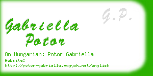 gabriella potor business card